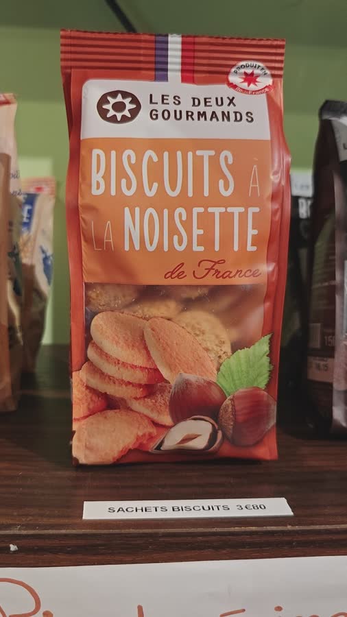 2 gourmands biscuits noisettes